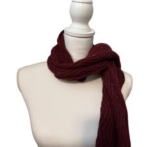 Universal Thread Women's Burgundy Ribbed Knit Scarf - NWT